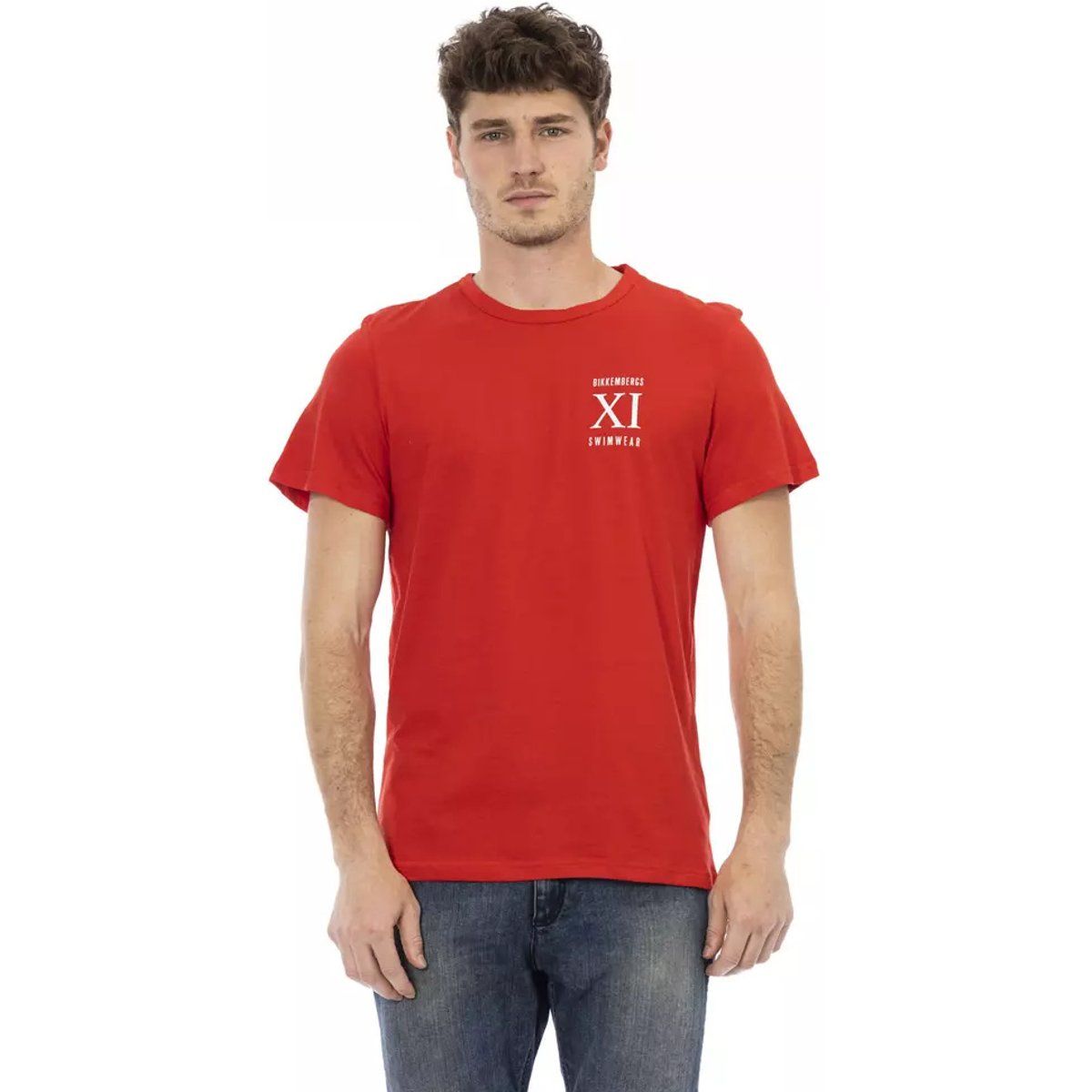 Lässiges Rundhals Kurzarm T-Shirt