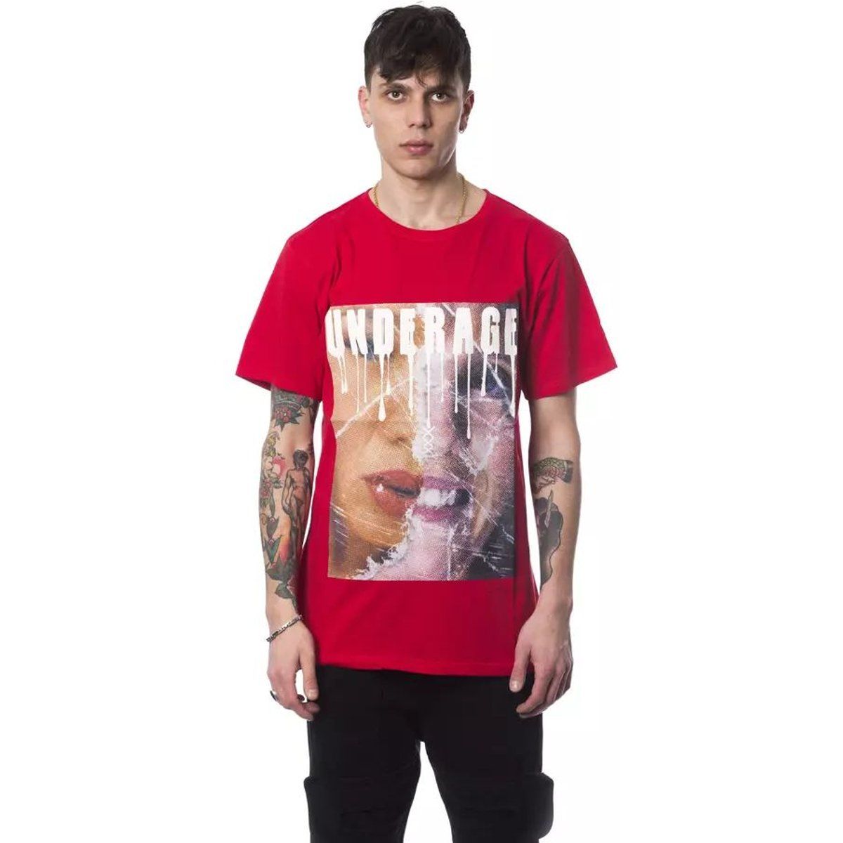 Grafikdruck Rundhals-T-Shirt