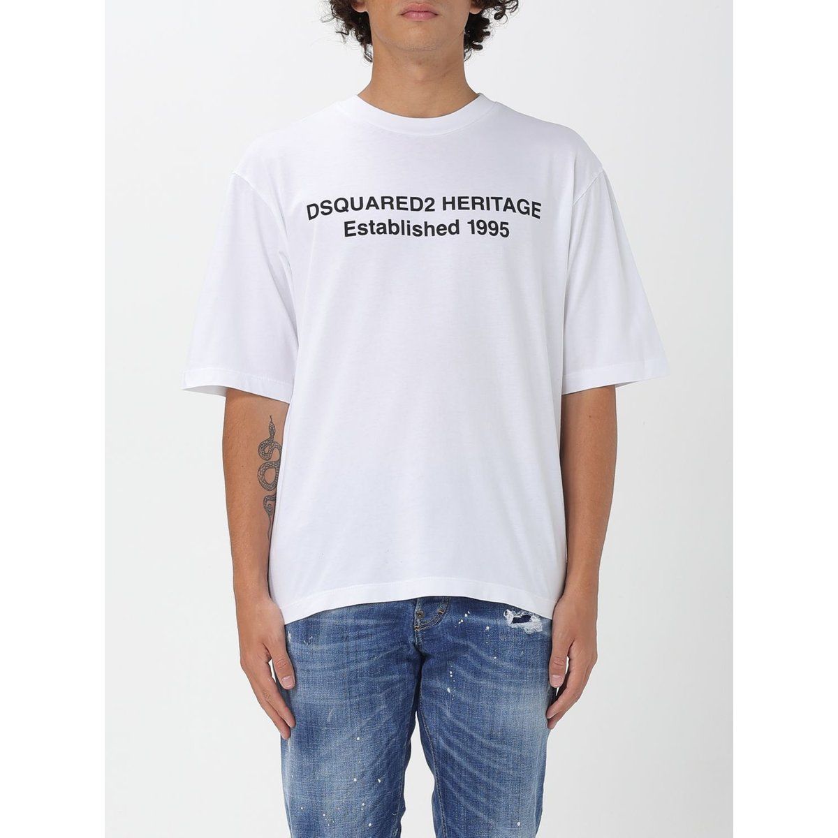Baumwoll T-Shirt mit Grafikprint