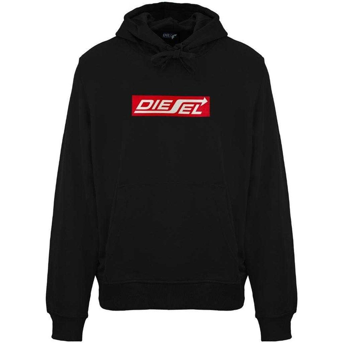 Diesel - Kapuzenpullover für Herren/Damen Unisex (Kaviar-Schwarz)