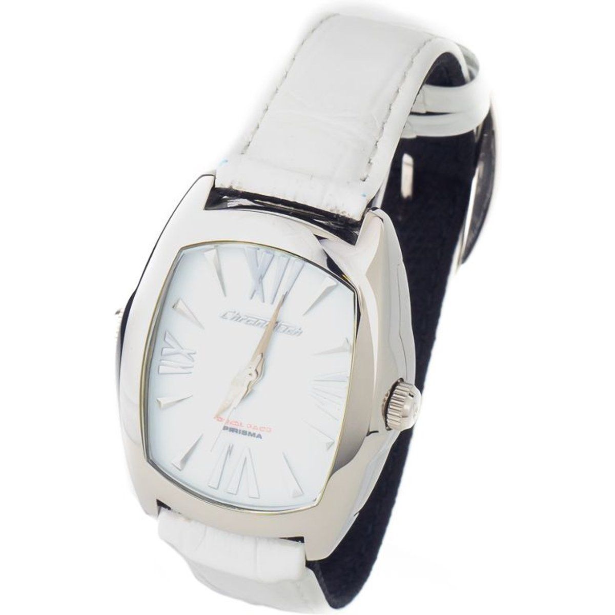 Elegante silberfarbene Quarz-Armbanduhr