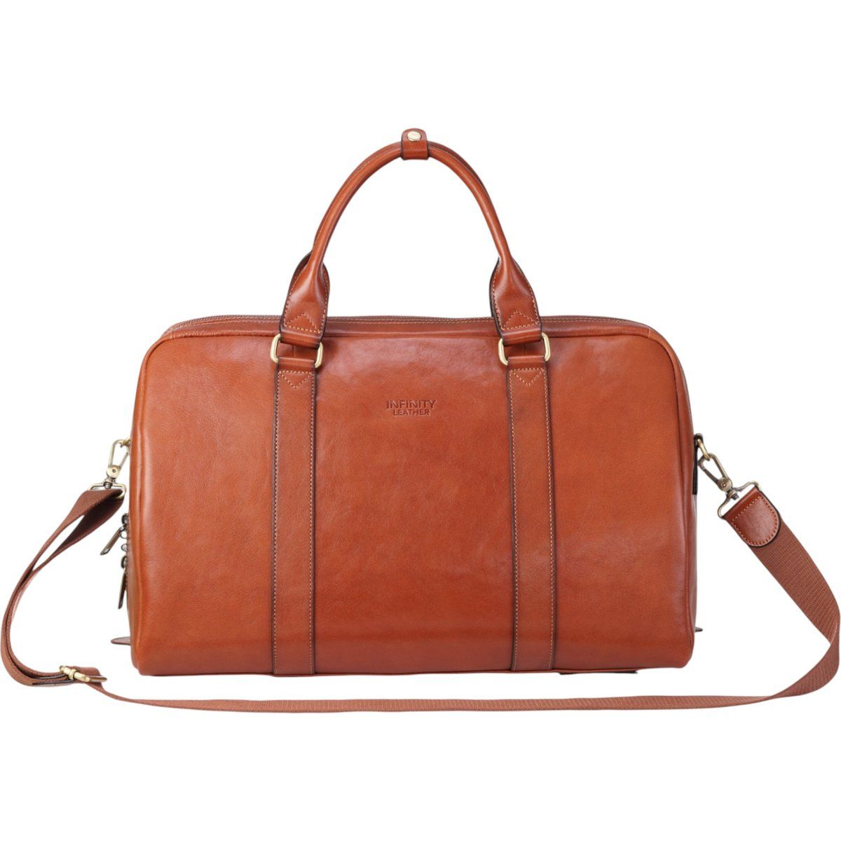 Reisetasche aus Leder mit Schultergurt