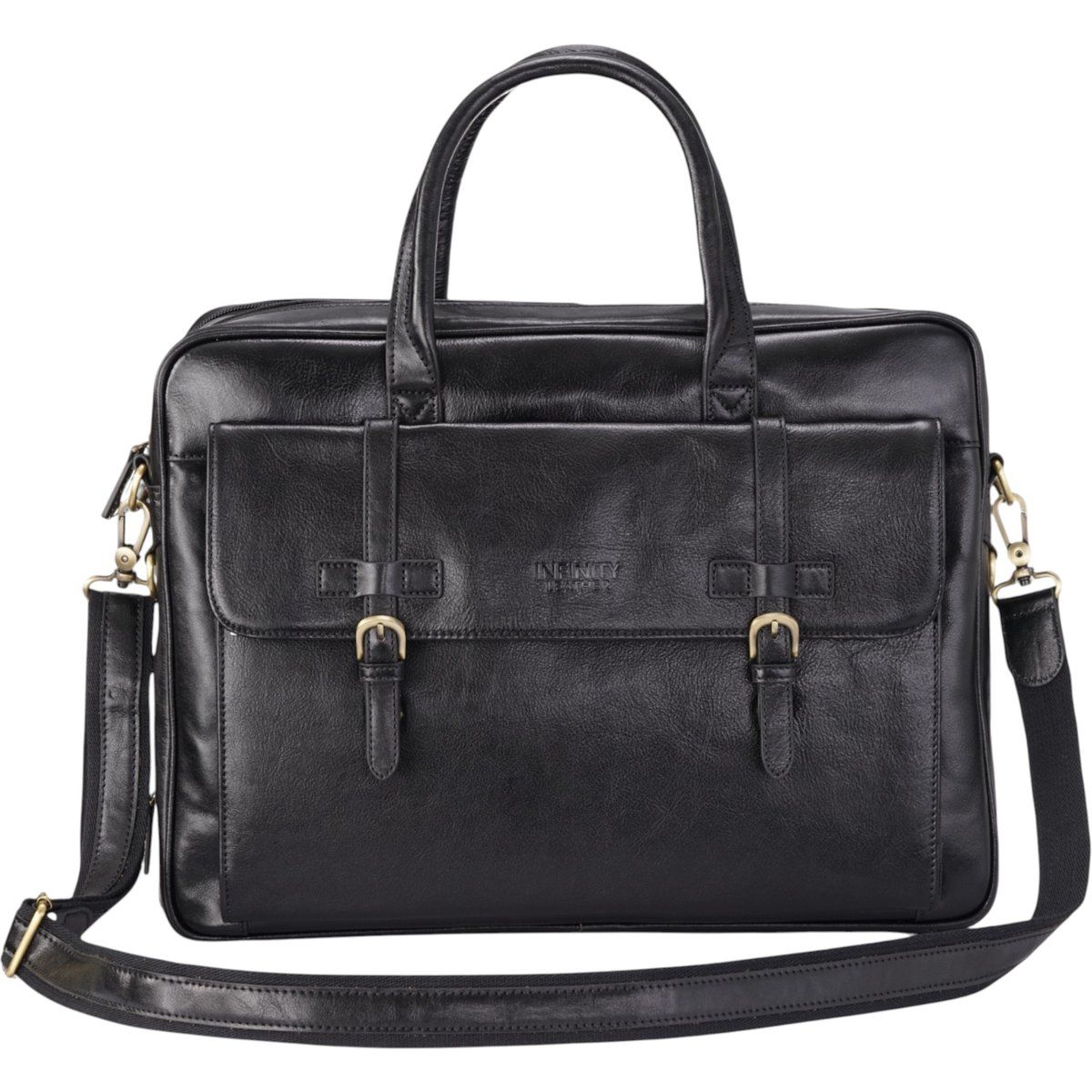 Professionelle Leder-Laptoptasche Messenger