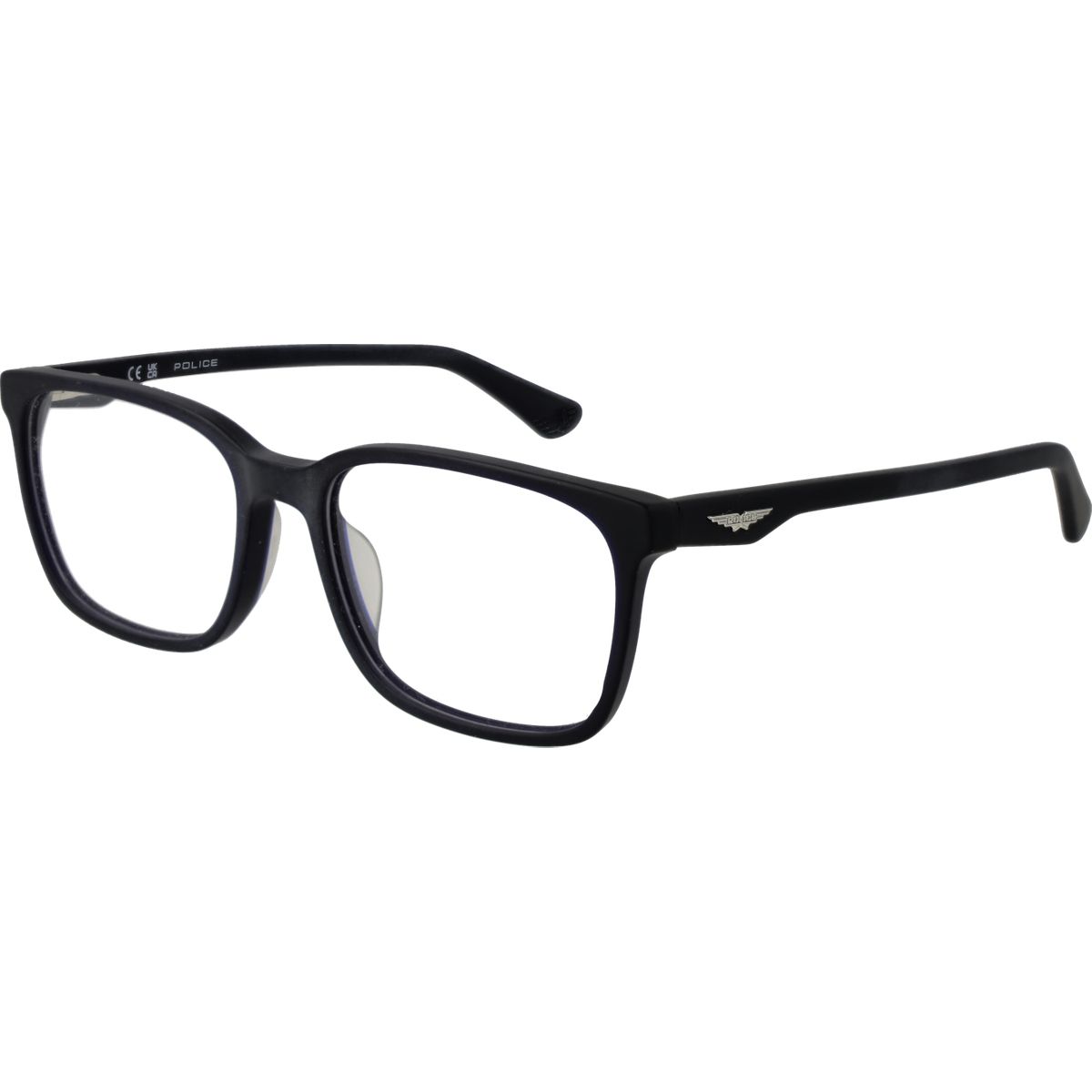 Rechteckige Vollrandbrille in Mattblau