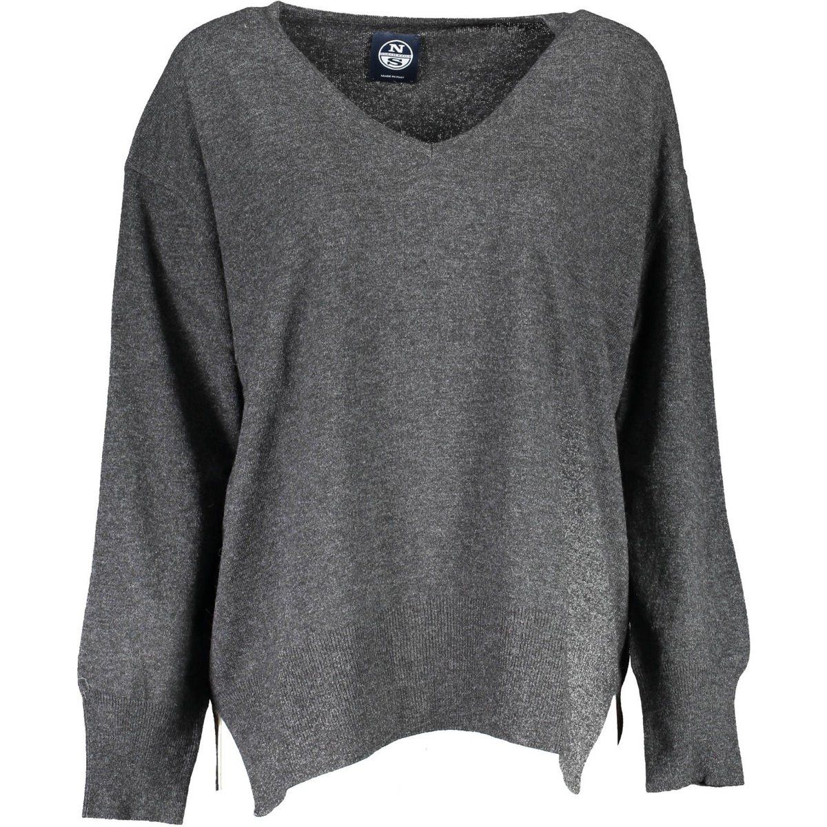 Merinowolle V-Ausschnitt Pullover