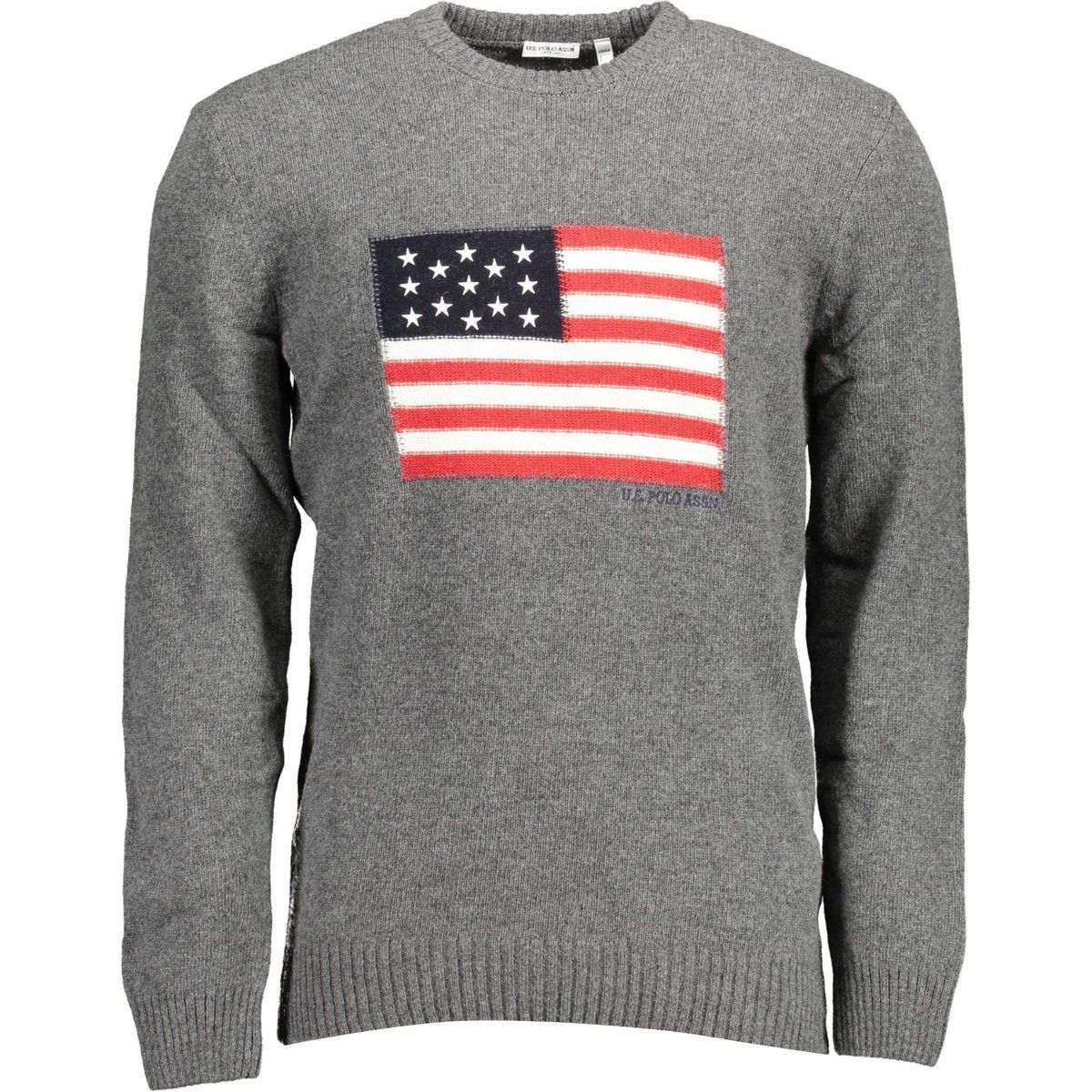 US Flaggen Rundhals Strickpullover