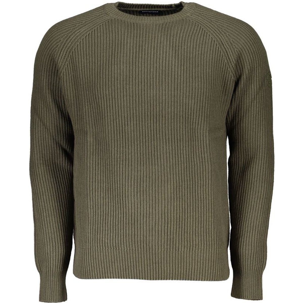 Klassischer Rundhals-Pullover mit Rippstrick
