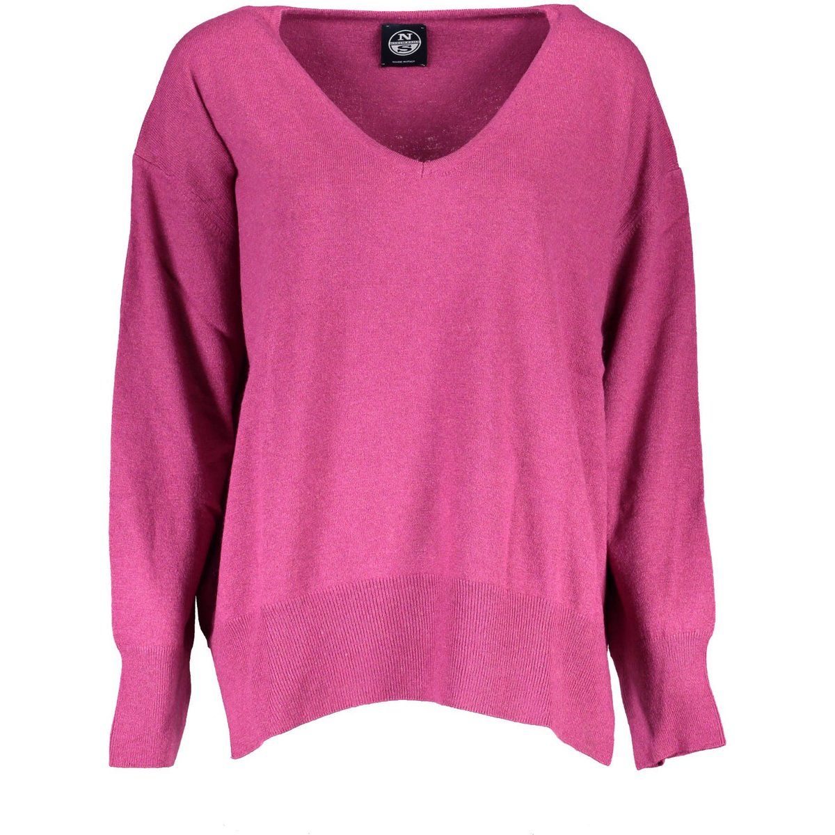 Eleganter Merinowolle V-Ausschnitt Pullover