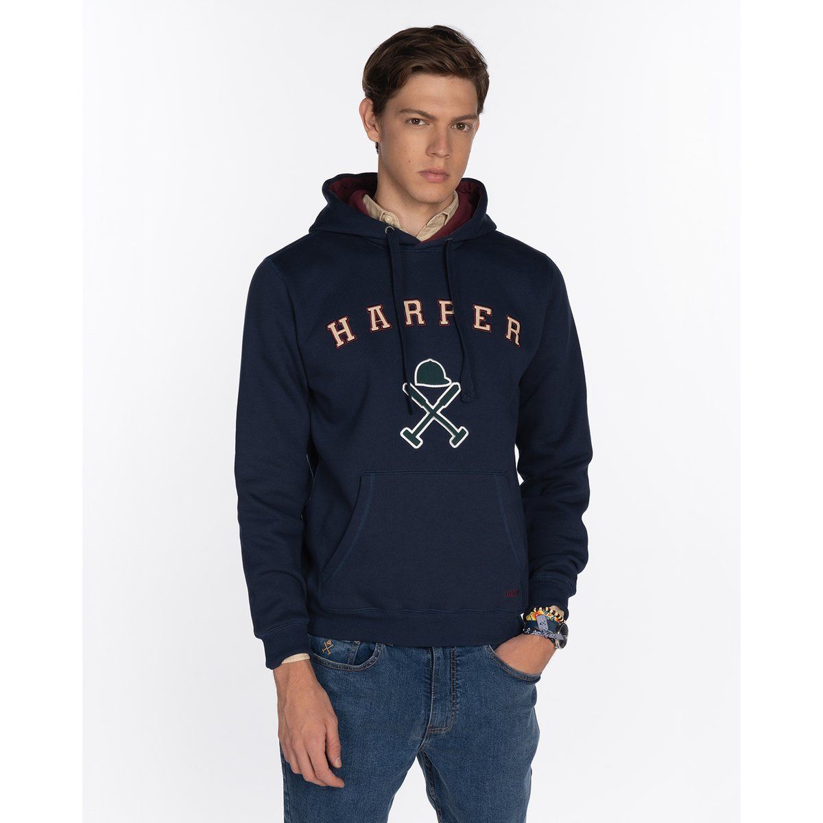 Retro Hoodie mit Grafikprint