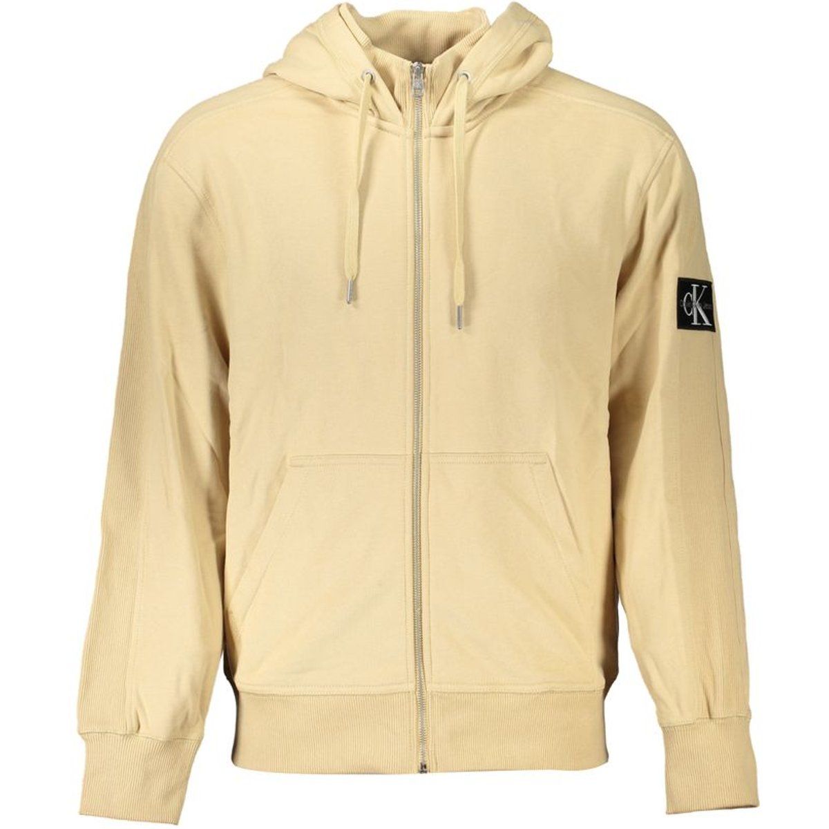 Lässiger Kapuzenpullover mit Reißverschluss und Logo-Patch