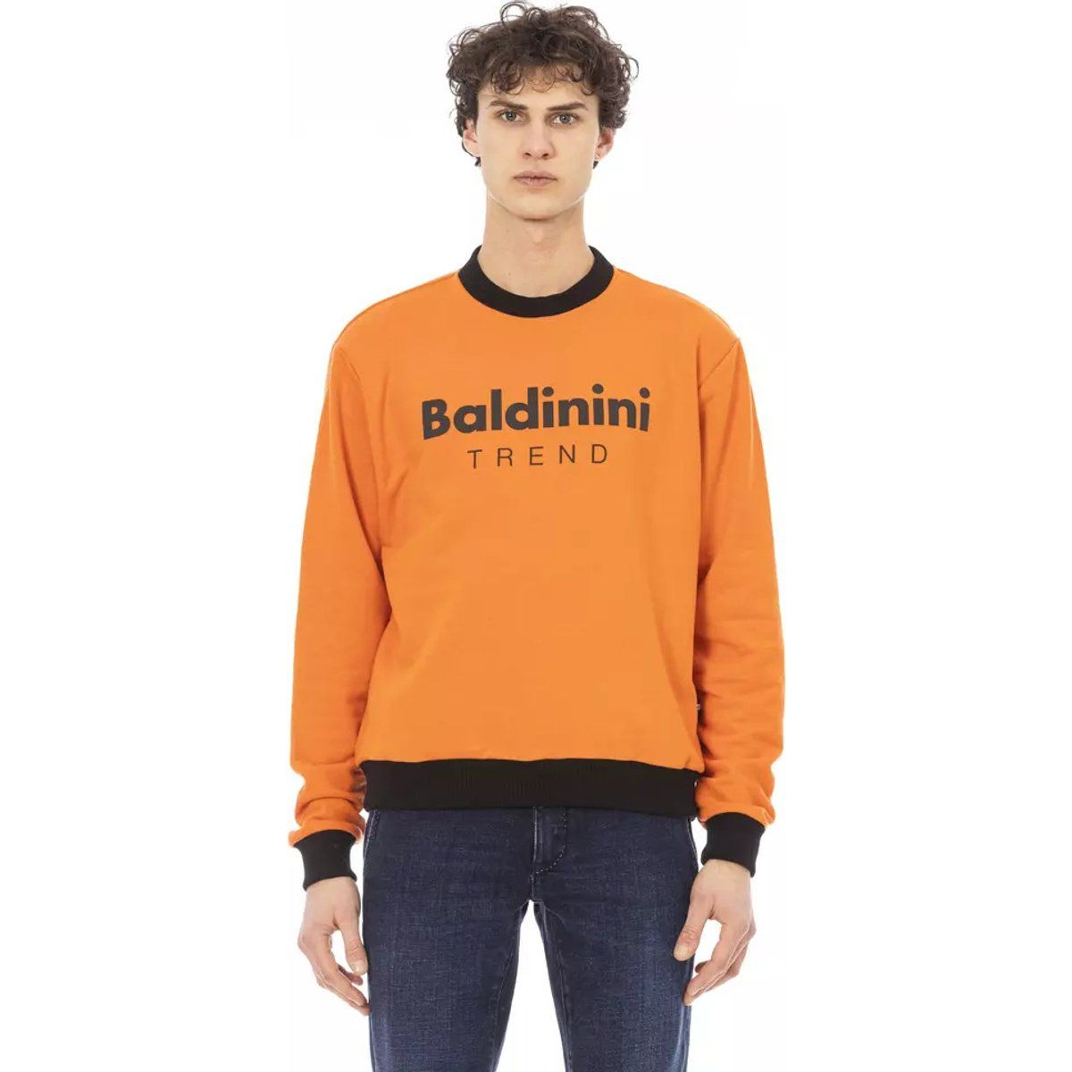 Logo-Grafik-Pullover mit Kontrast-Rippbündchen
