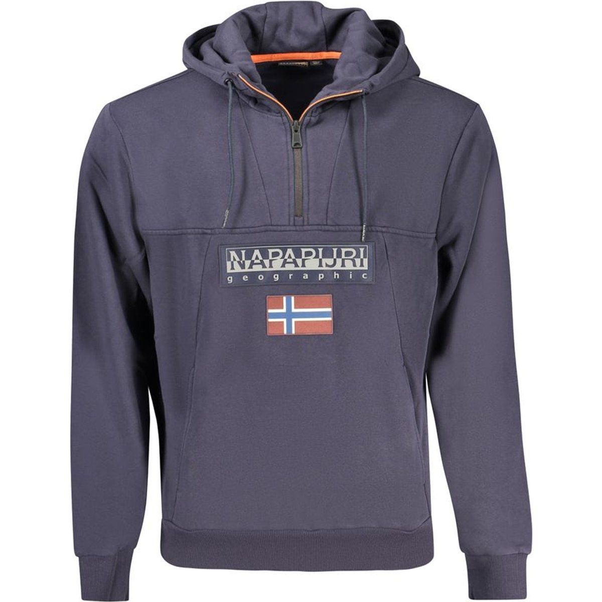 Hoodie mit halbem Reißverschluss und entspannter Passform