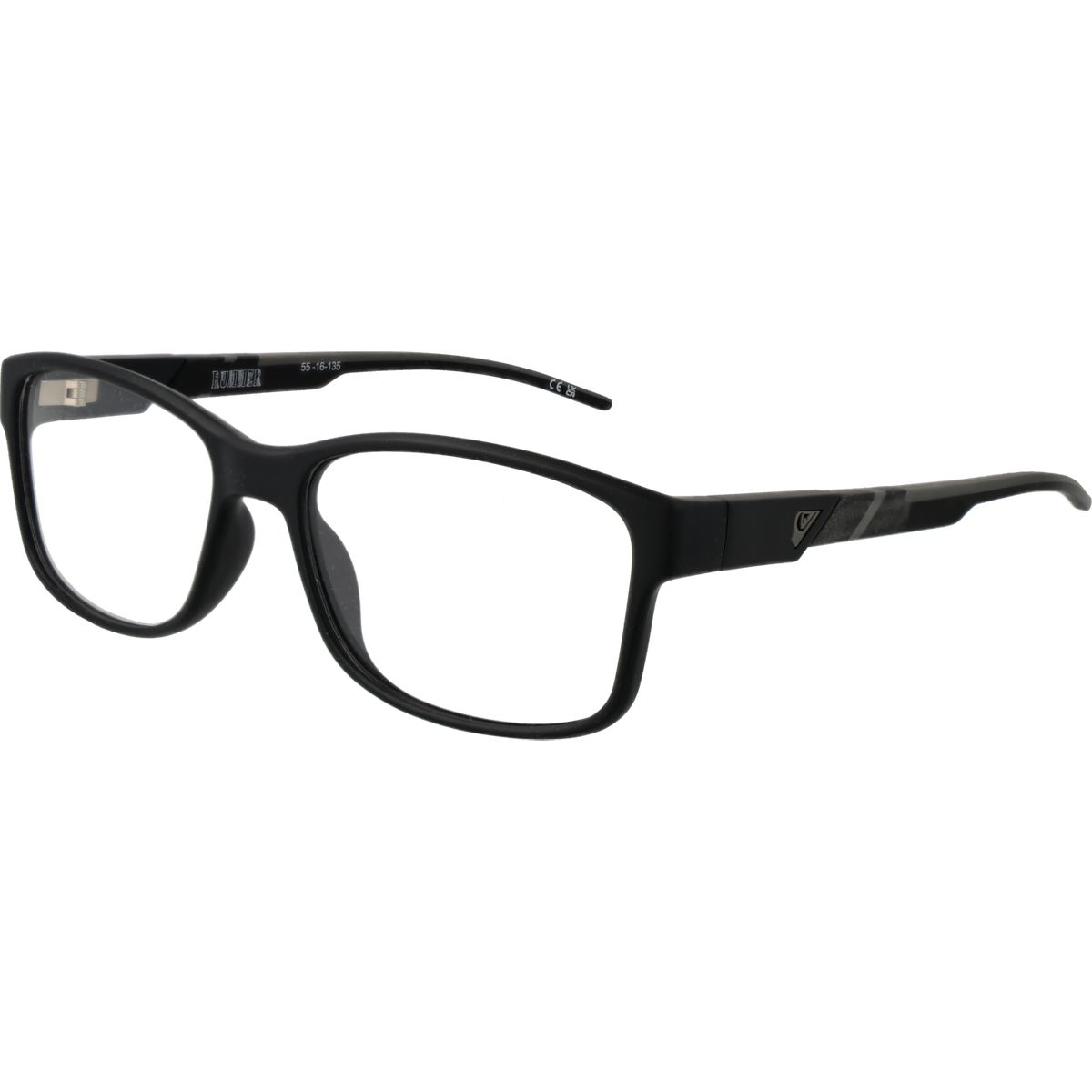 Matte Schwarze Rechteckige Vollrandbrille