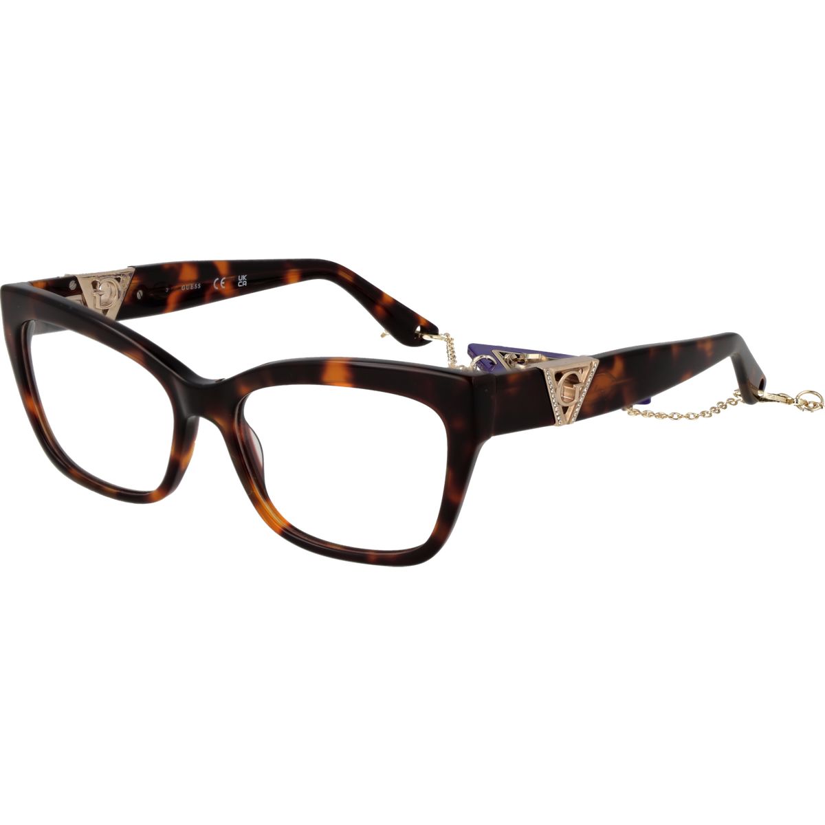 Cat-Eye Acetat Brillengestell mit Kette