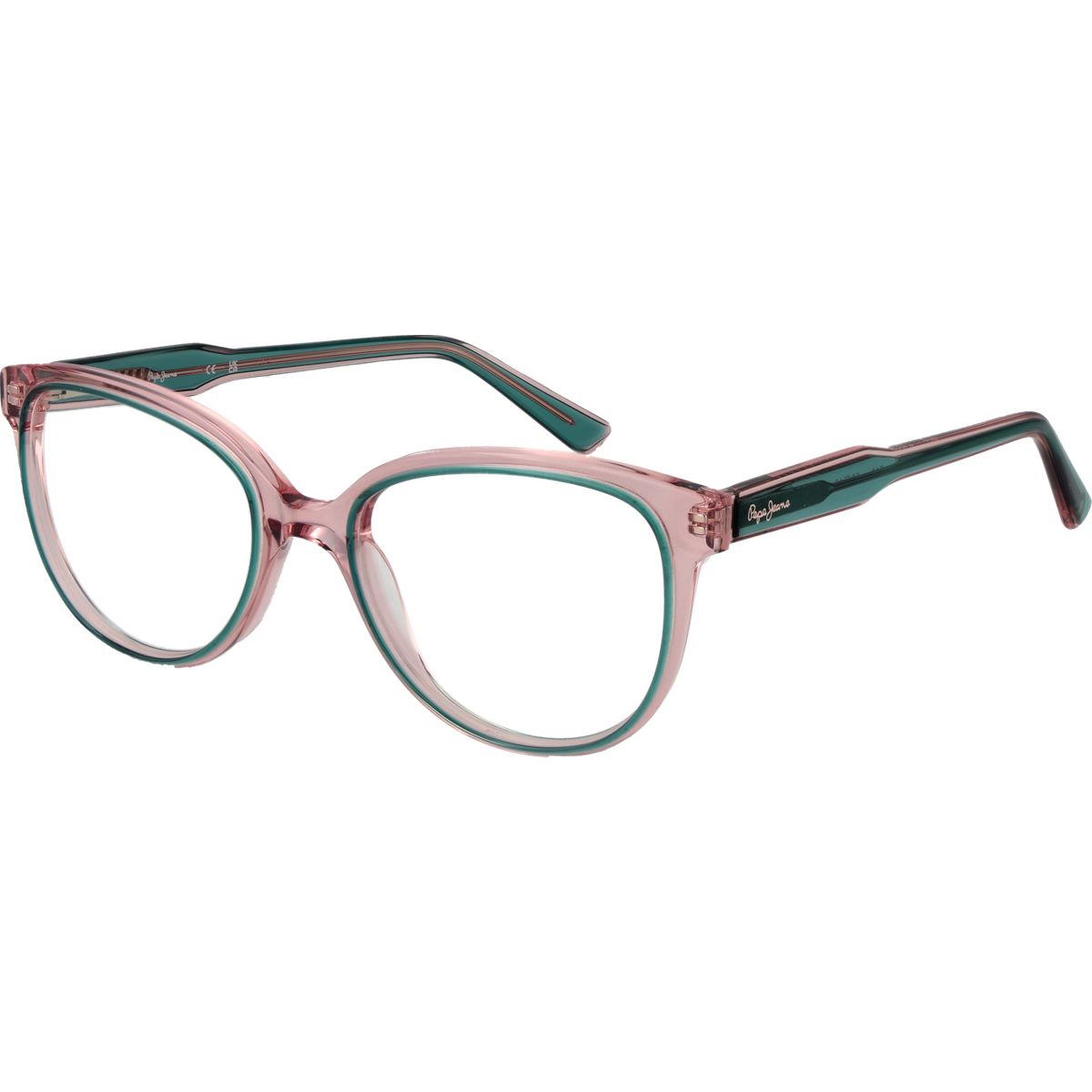 Zweifarbige Brillenfassung in Cat-Eye-Optik