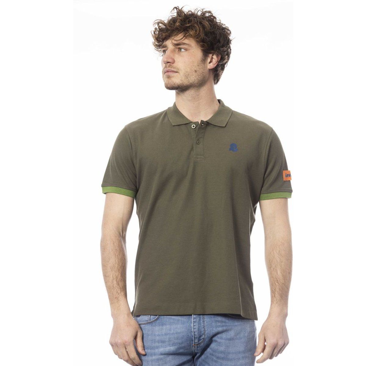 Klassisch geschnittenes olivgrünes Poloshirt