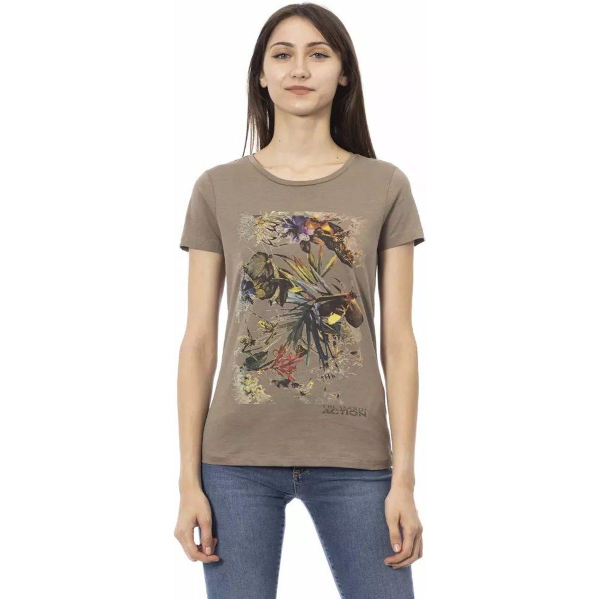 T-Shirt aus Baumwolle mit Blumendruck