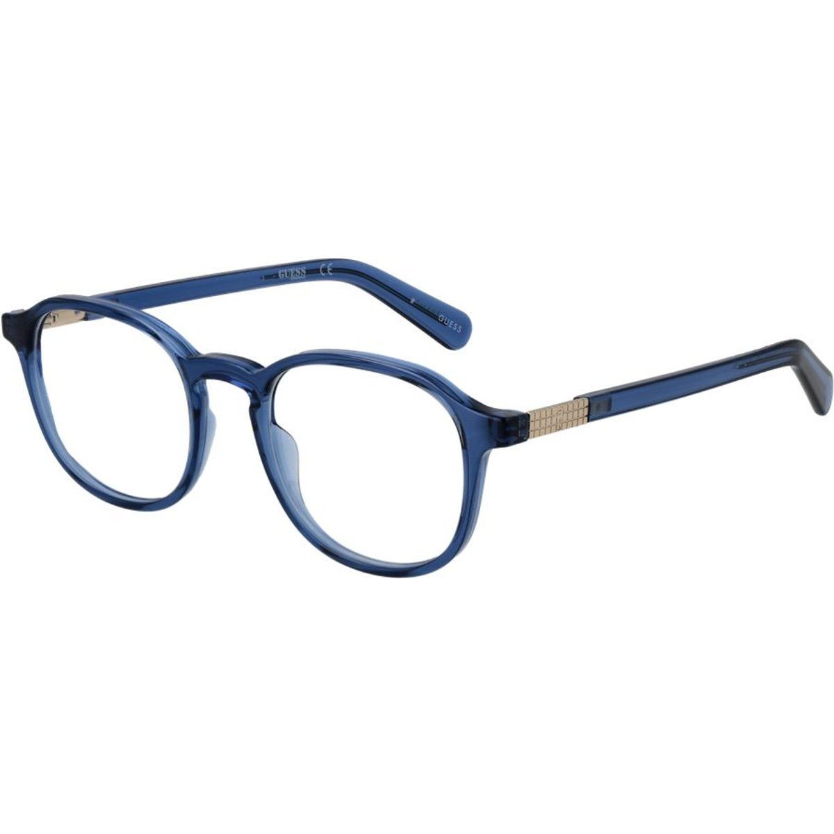 Runde blaue Vollrandbrille