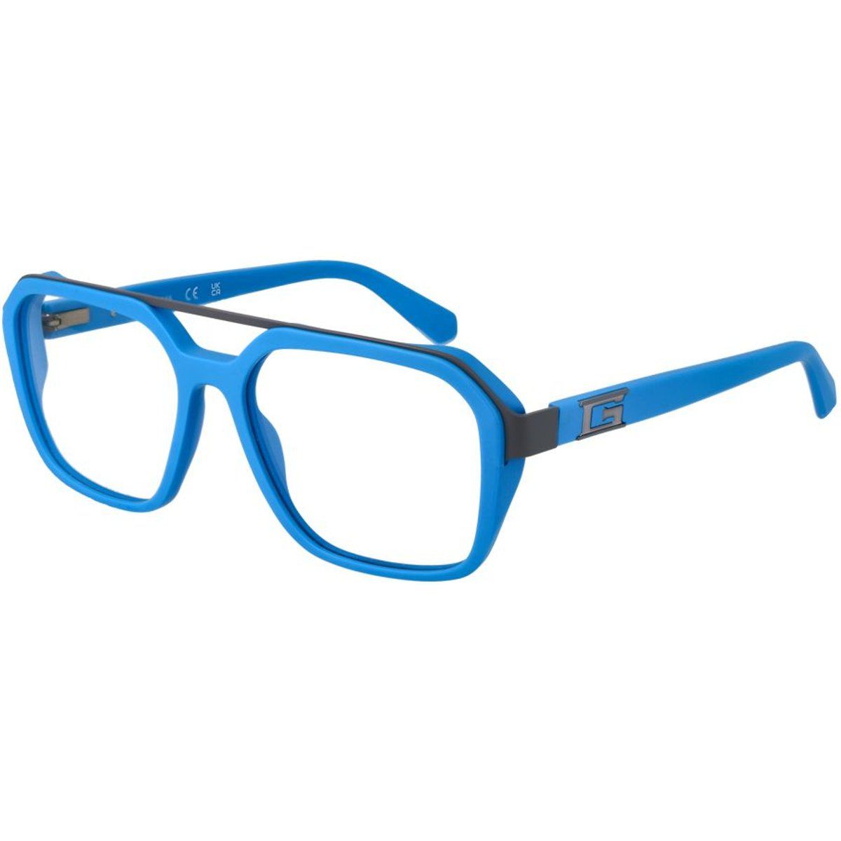 Retro-inspirierte blaue Modebrille