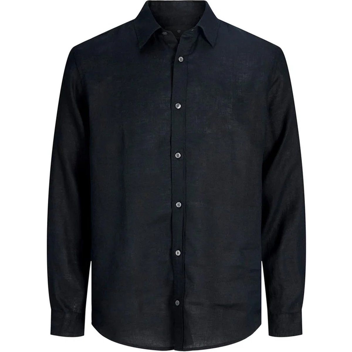 Jack And Jones Herren Leinenhemd (Schwarz)