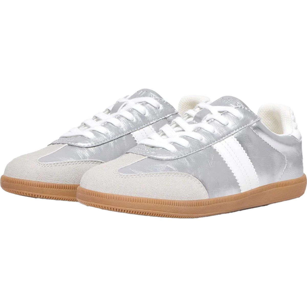 Retro-Sneaker in Metallic-Optik