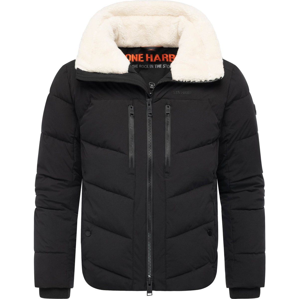 Steppjacke mit Teddyfleece-Kragen