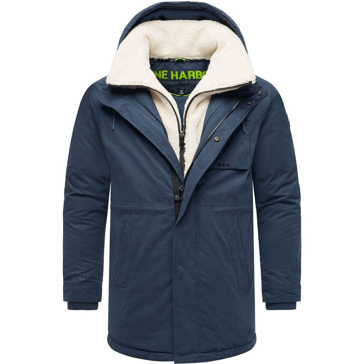 Herren Winterparka mit Teddyfellkragen