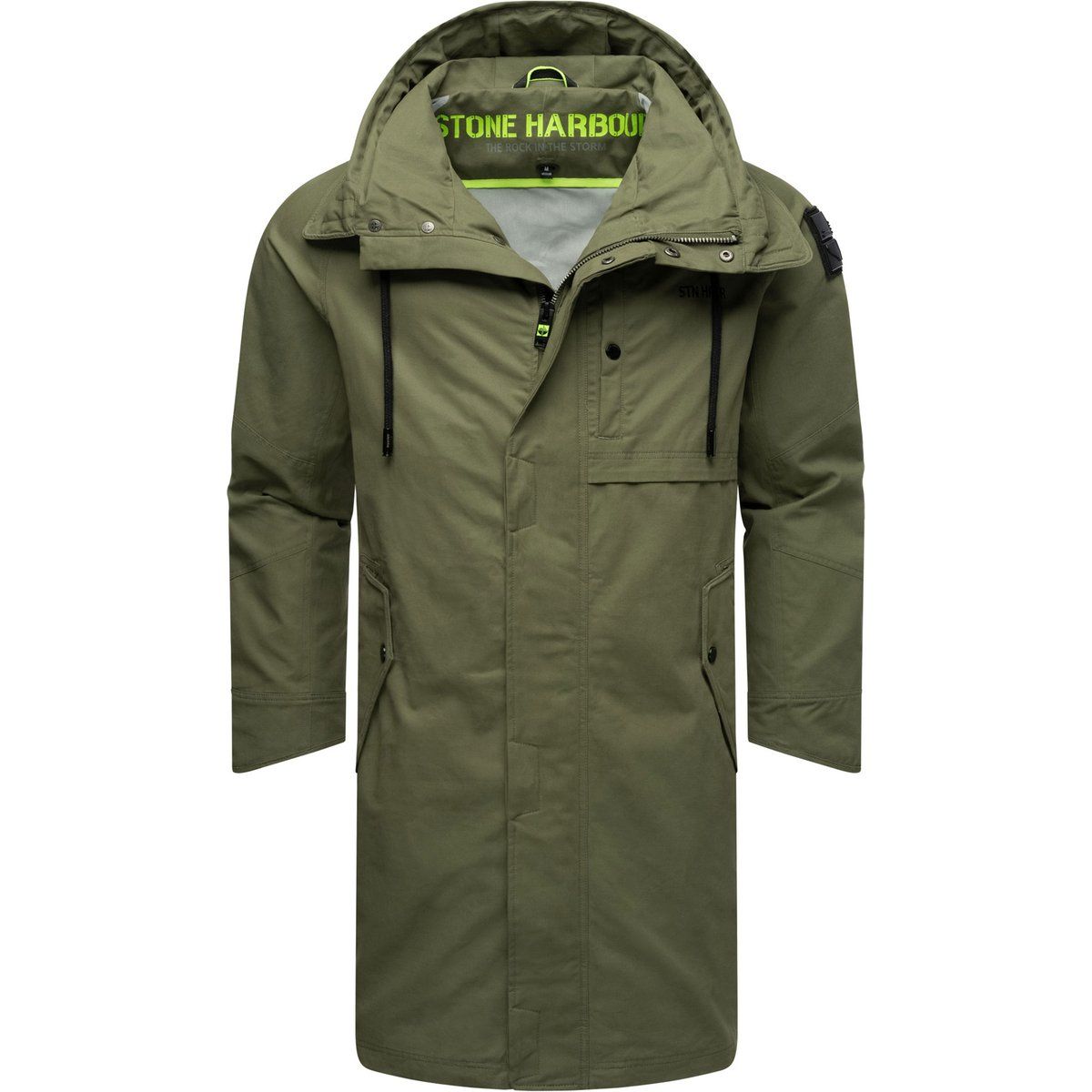 Leichte Herrenjacke aus Baumwollmischung, langer Schnitt