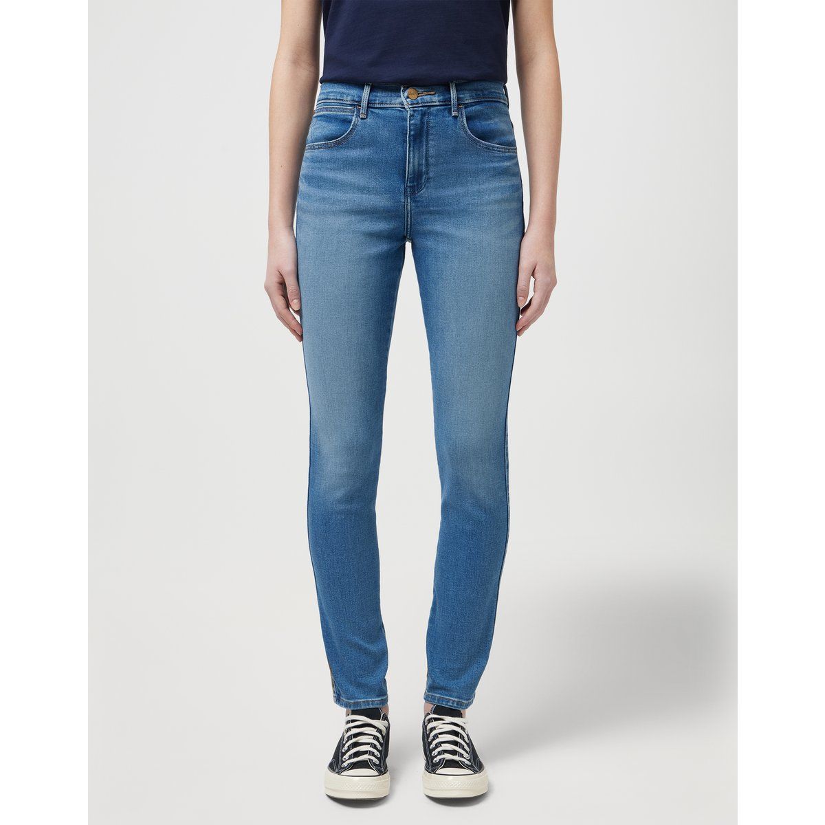 Hochtaillierte Skinny Jeans