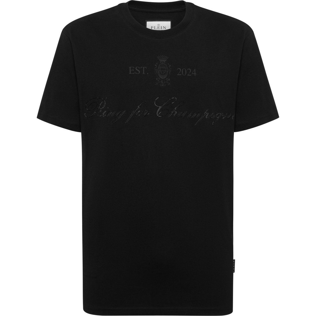 Besticktes T-Shirt mit Grafikdruck und Rundhalsausschnitt