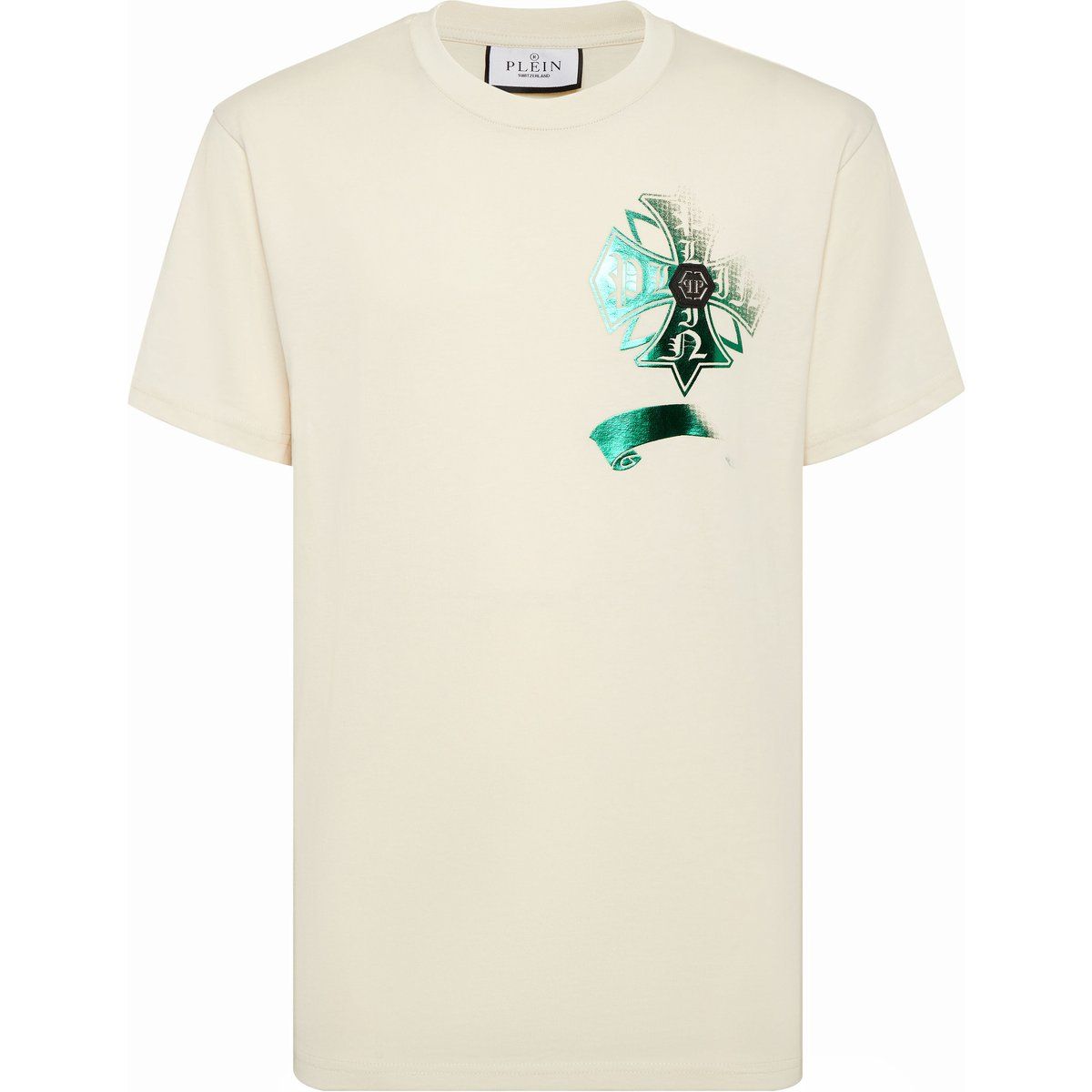 Gewaschenes Baumwolljersey Grafik T-Shirt