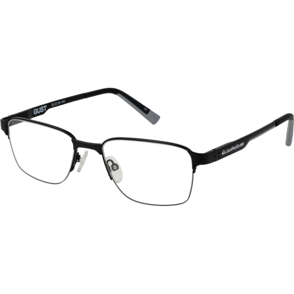 Rechteckige Metallbrille mit Halbrand