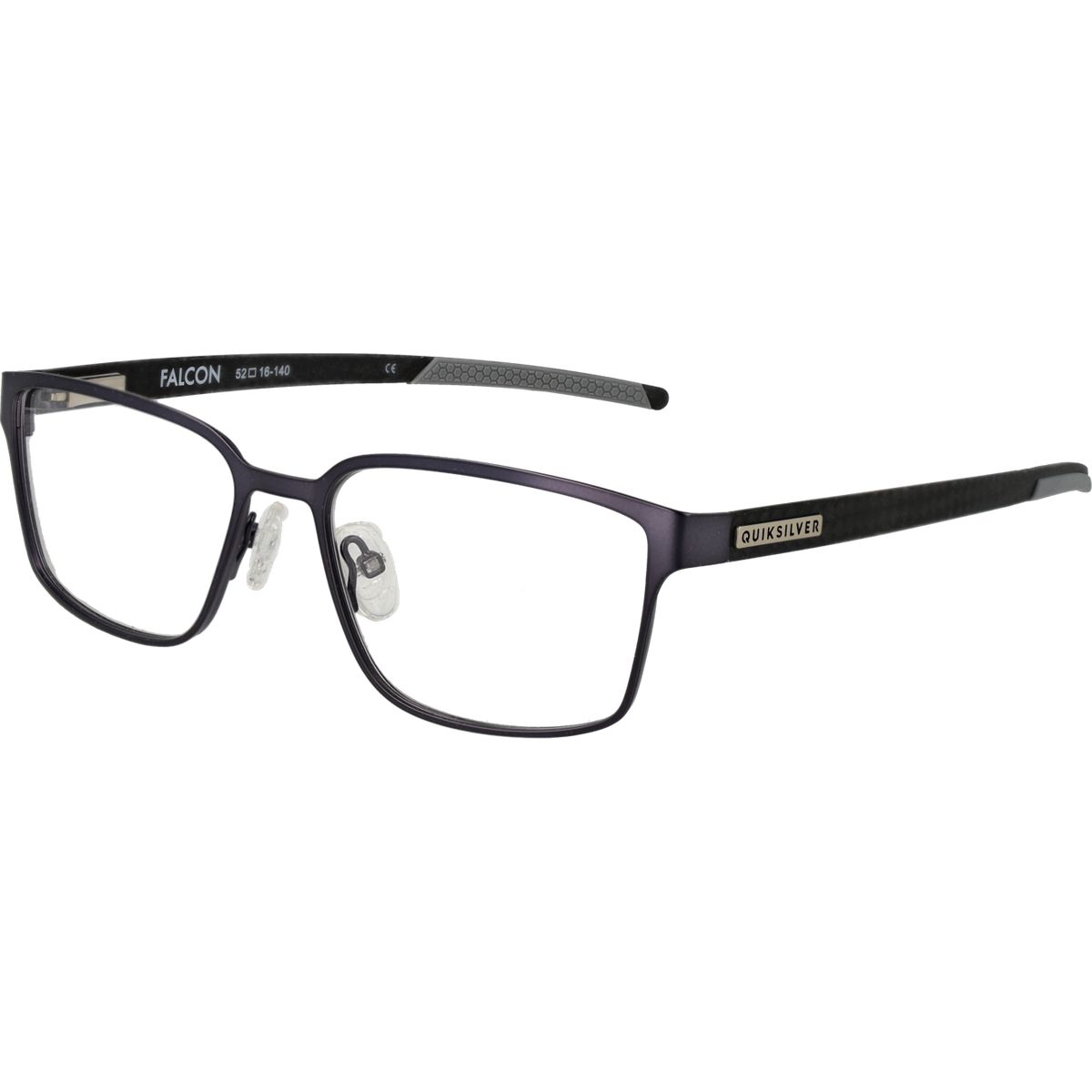 Rechteckige Vollrandbrille in Grau