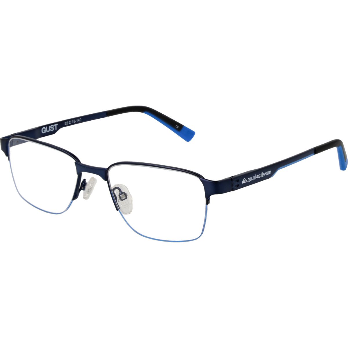 Rechteckige Metallbrille mit Halbrand