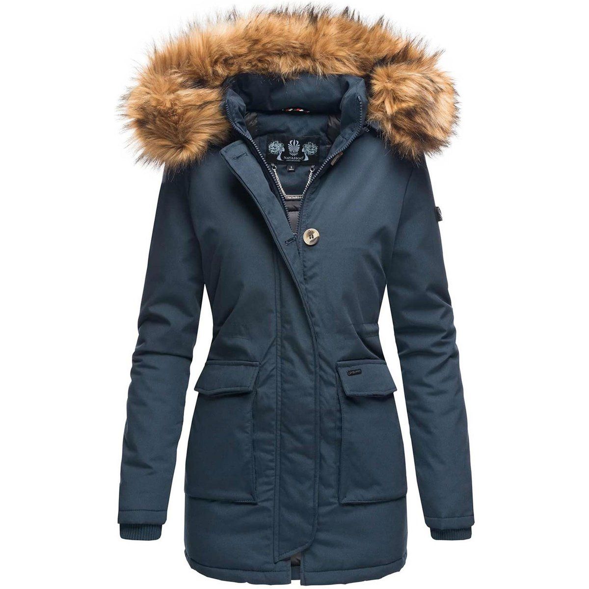Winterparka für Damen mit Kunstfellbesatz