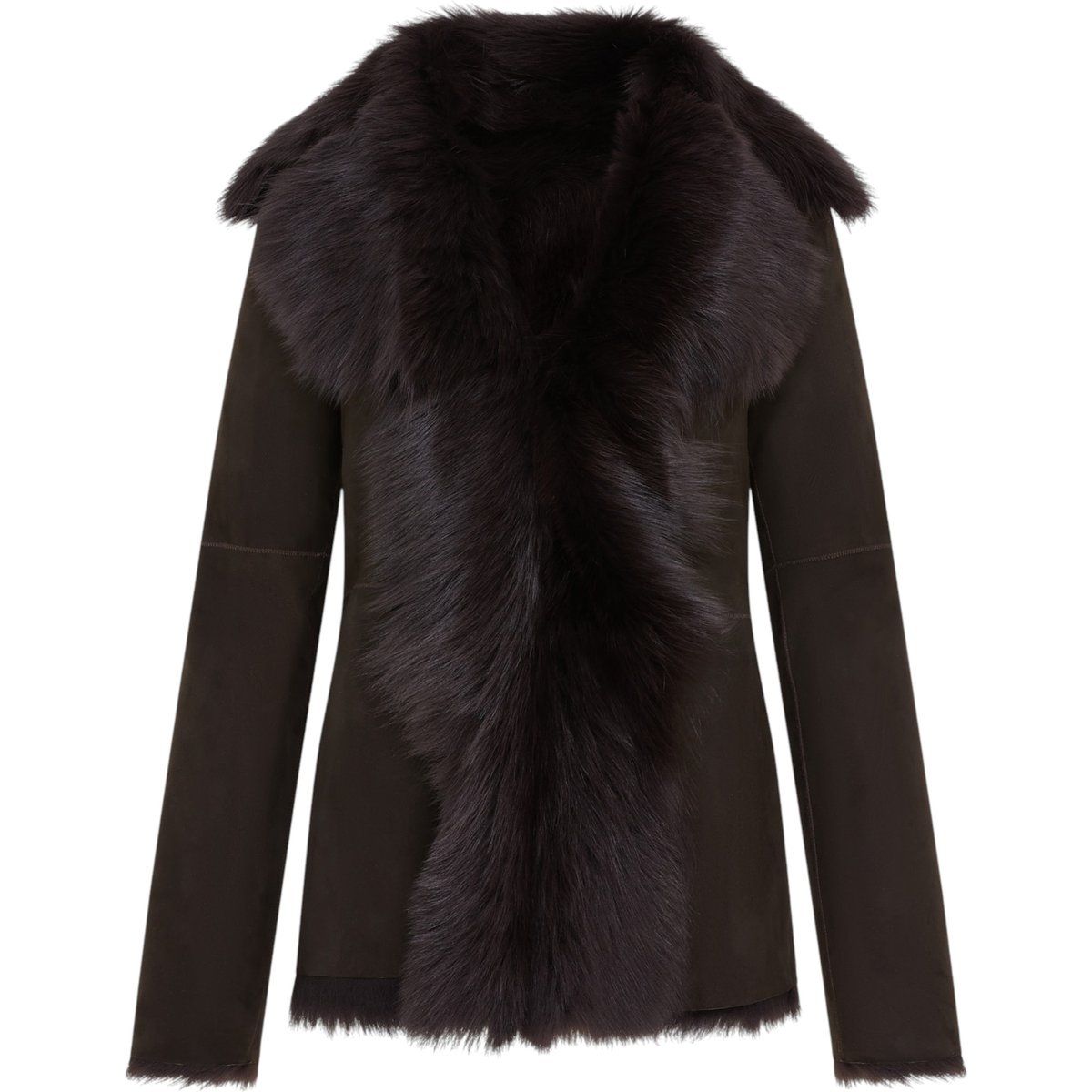 Toscana Lammfell Wildlederjacke