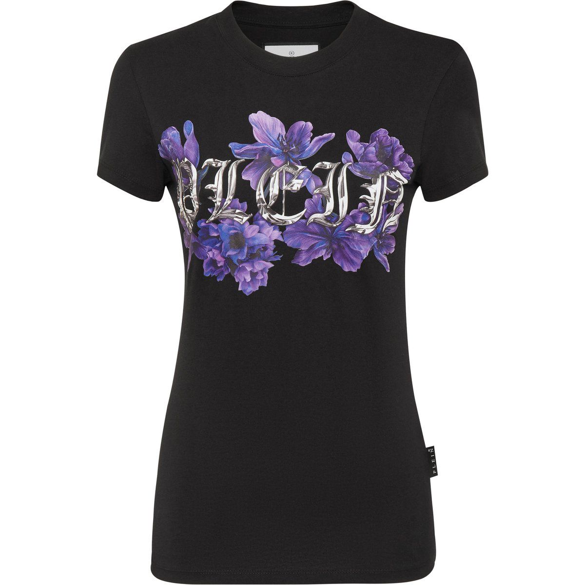 Figurbetontes T-Shirt mit Blumengrafikprint