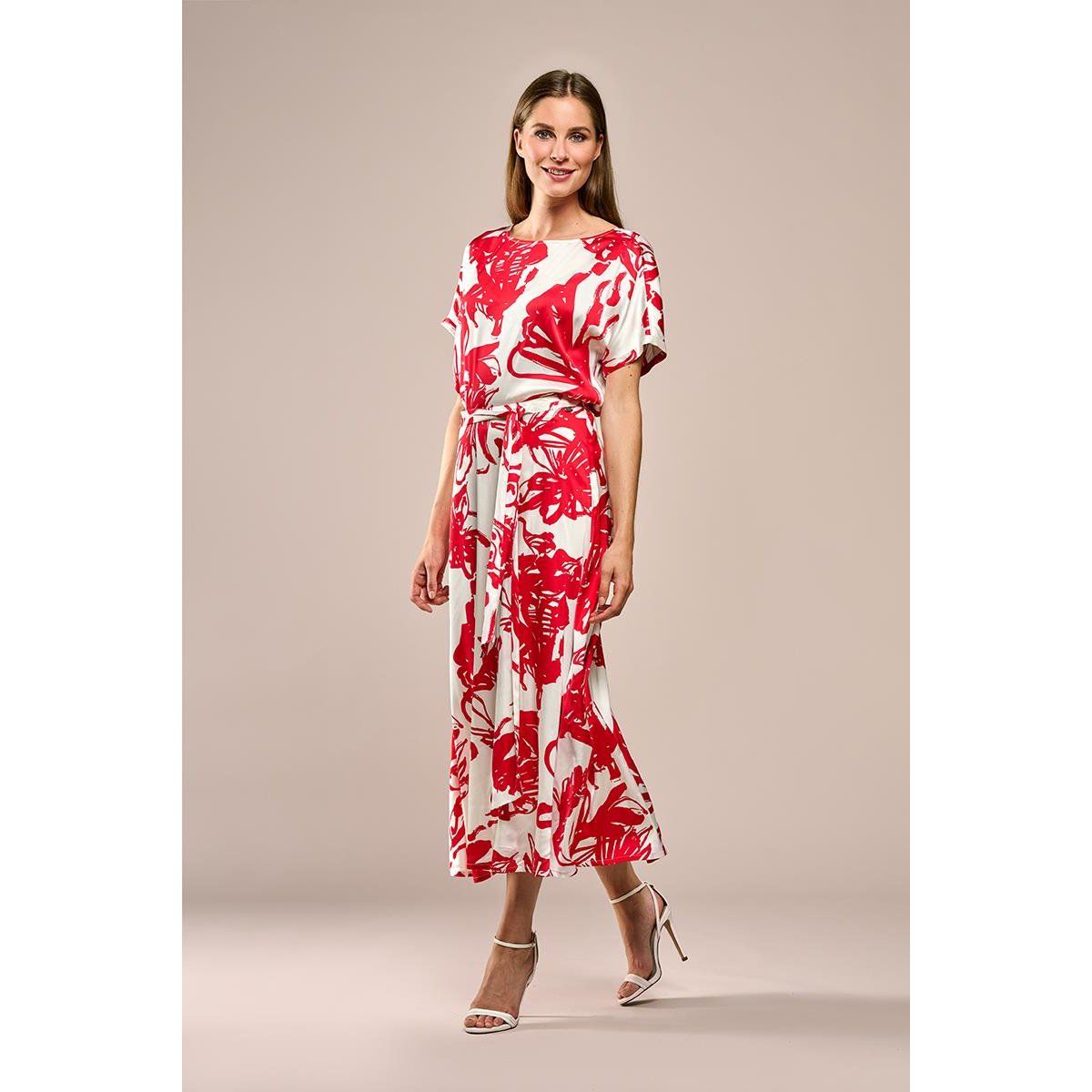 Midirock mit abstraktem Blumenmuster