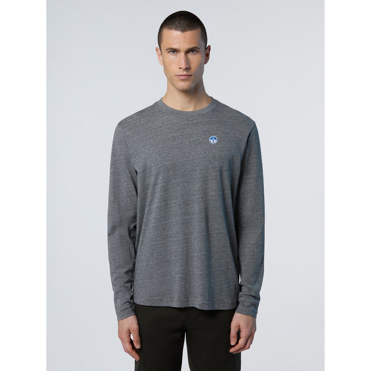 Herren Langarmshirt mit Rundhalsausschnitt
