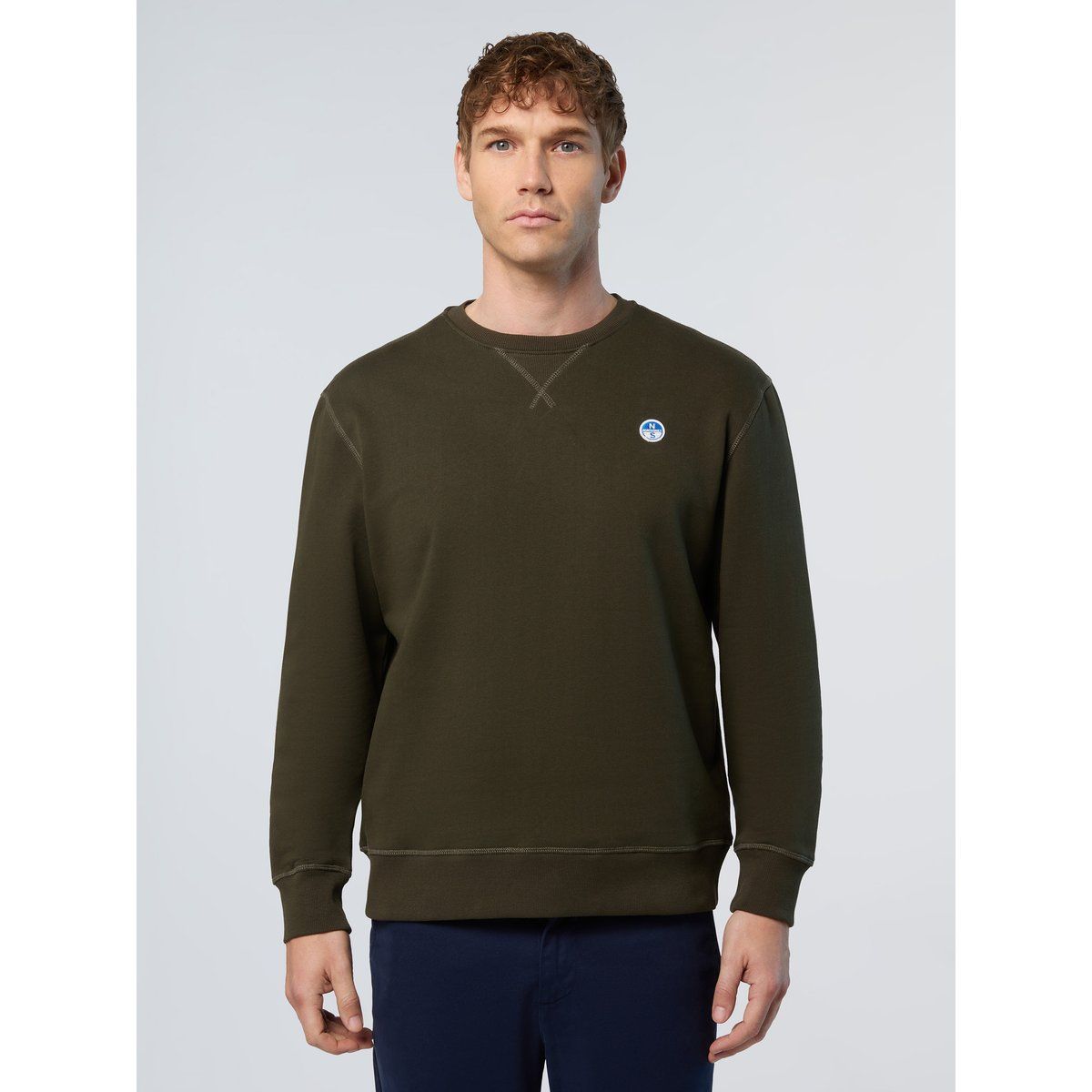 Klassisches Sweatshirt mit Rundhalsausschnitt aus Bio-Baumwolle
