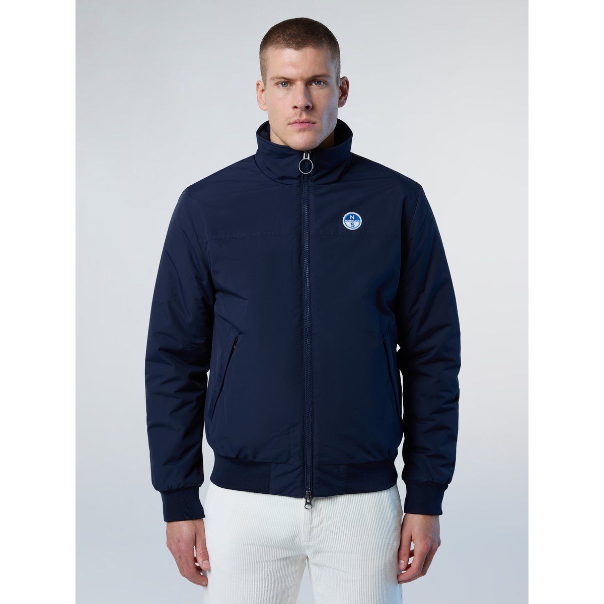 Marineblaue leichte Taslan Segeljacke