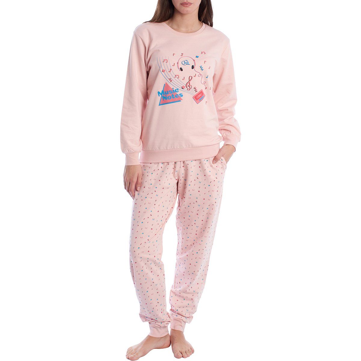 Damen Plüsch Baumwolle Pyjama-Set