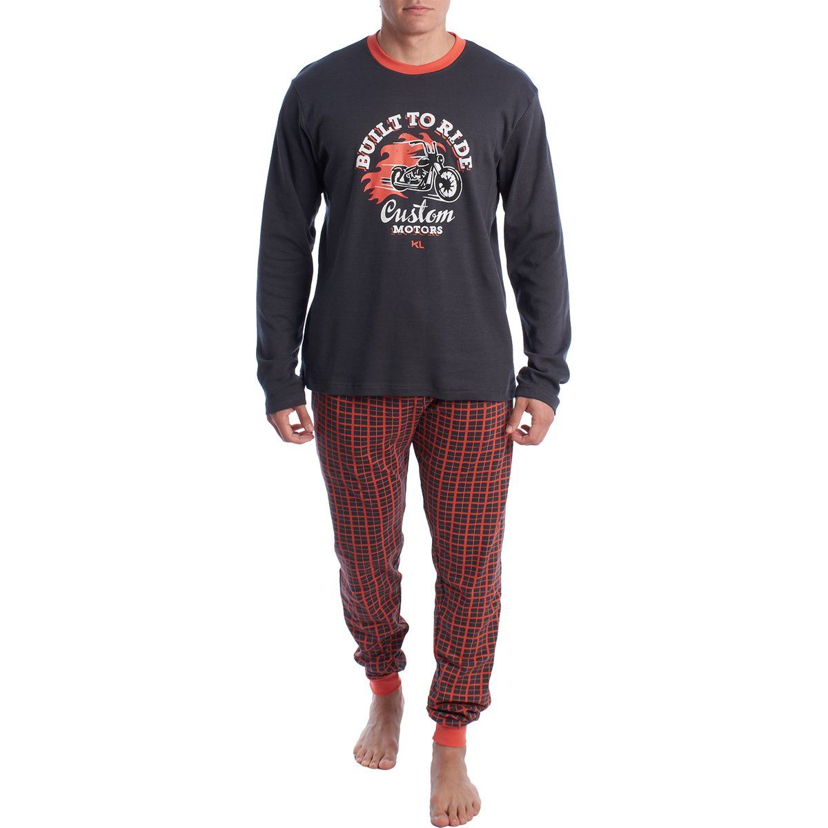 Herren Langarm Schlafanzug Set
