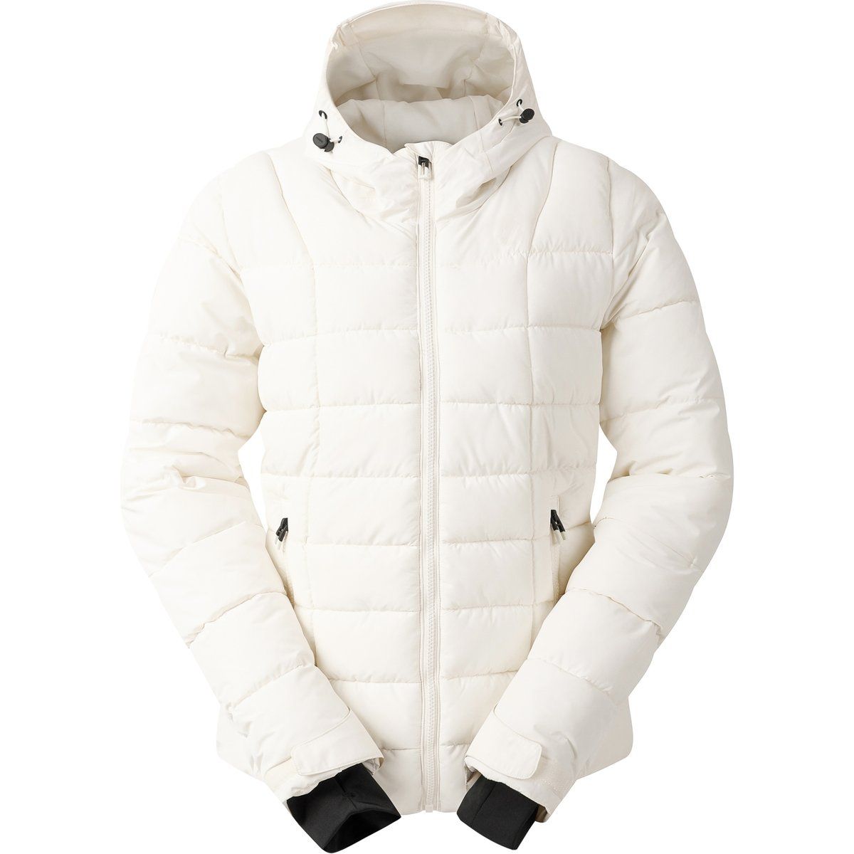 Gesteppte, gefütterte Jacke mit Kapuze