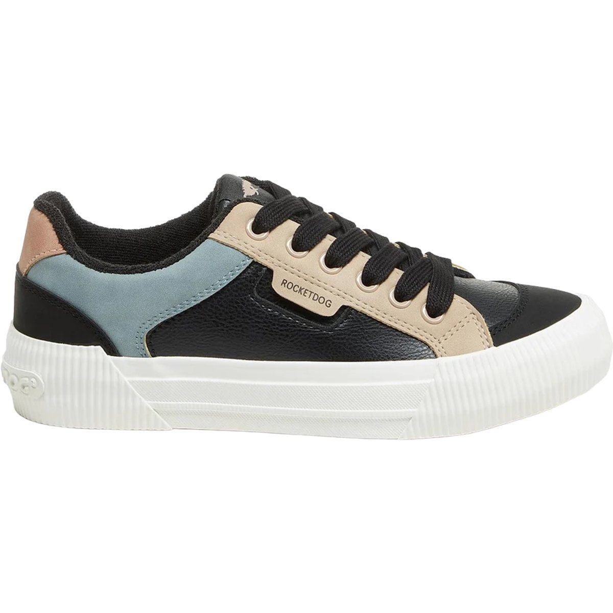 Color-Block Plateau-Sneaker mit Gummikappe