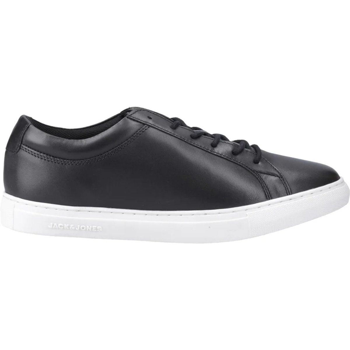 Herrenmode Schwarzer Leder-Sneaker
