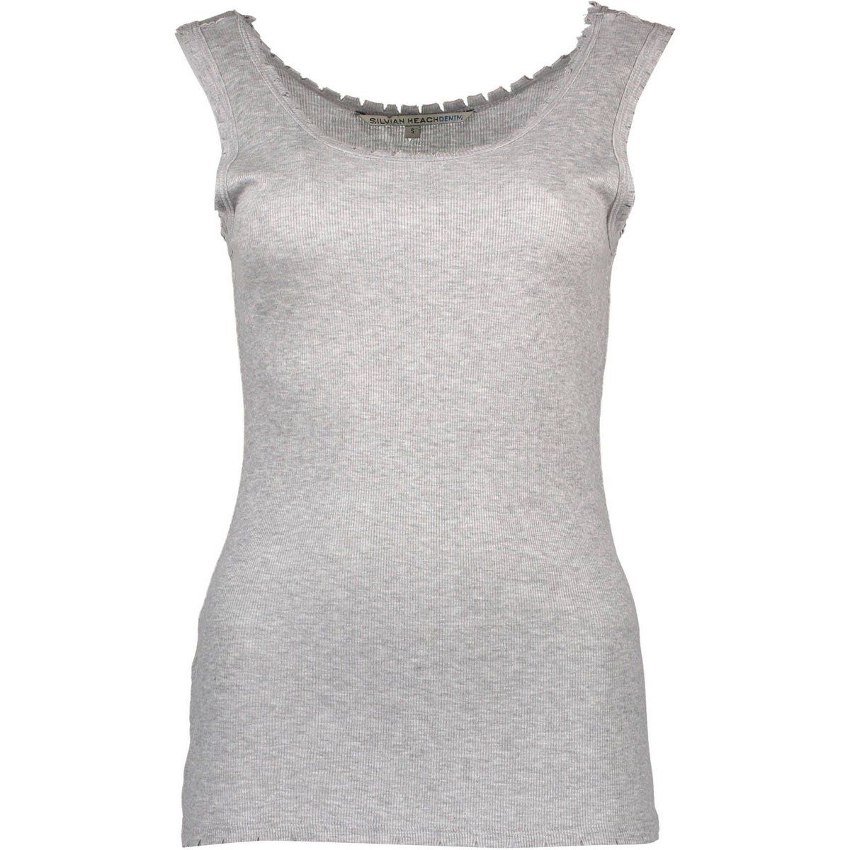 Geripptes Tanktop mit rohen Kanten