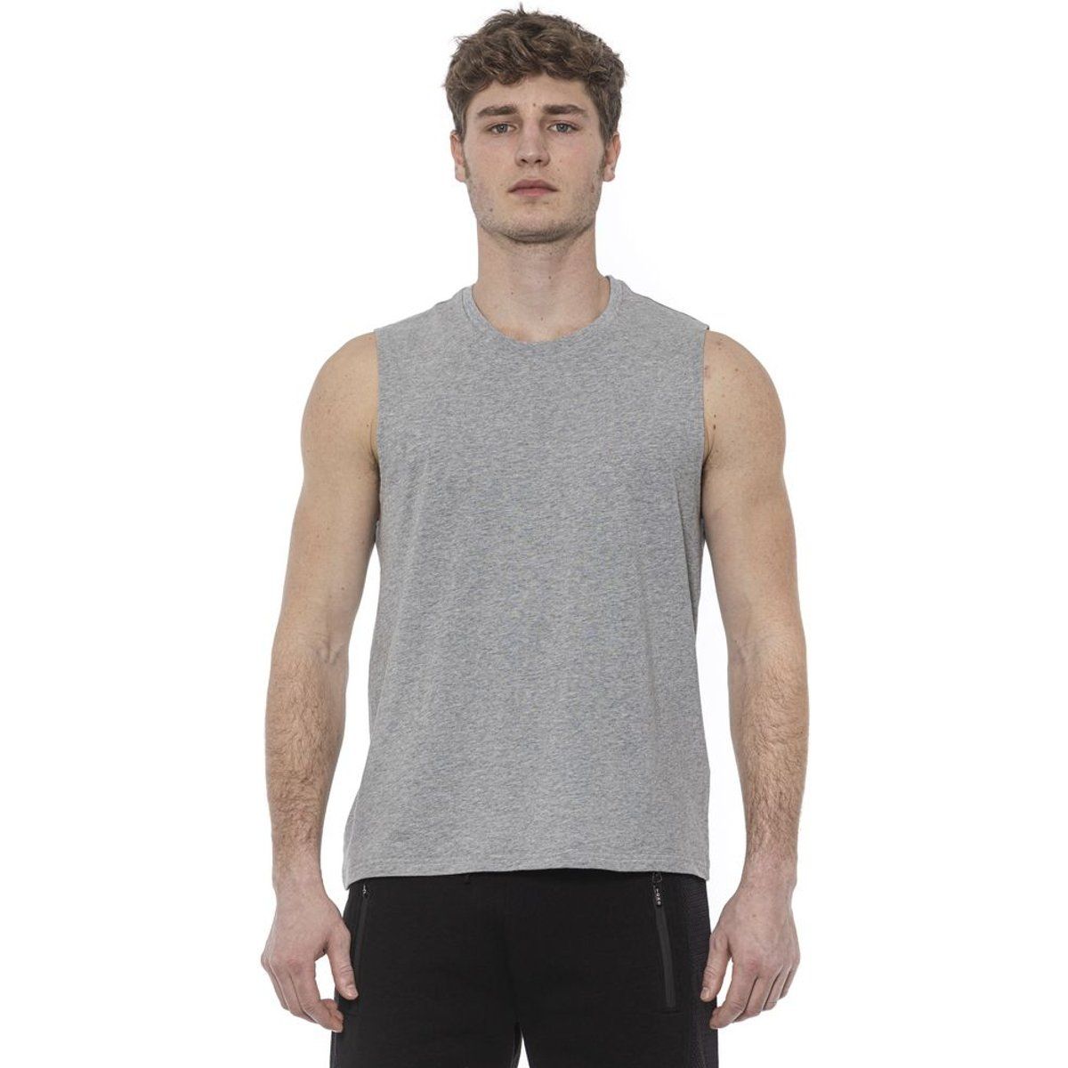 Sportliches Muskelshirt Ärmellos in Heather Grey