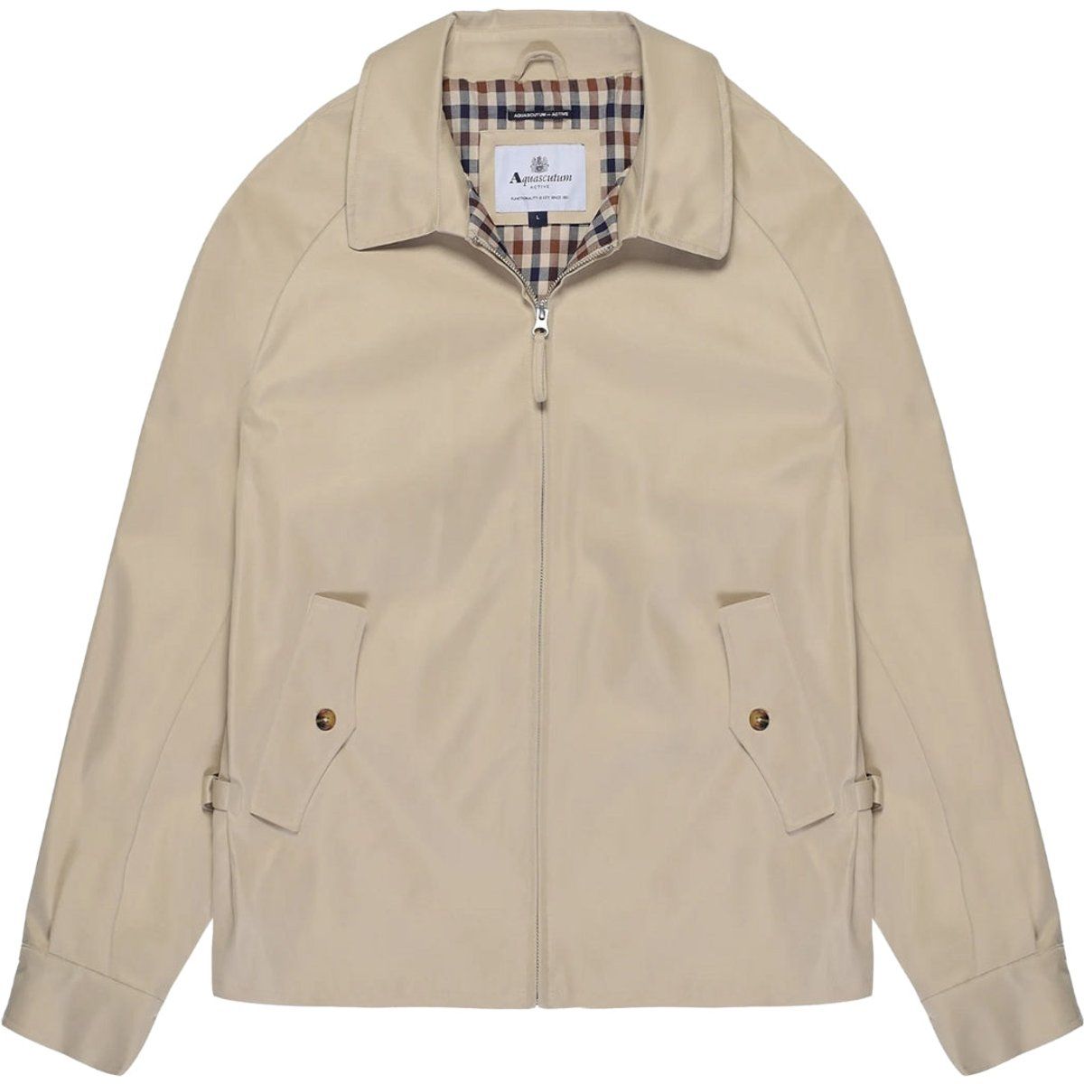 Klassische beige Harrington-Jacke