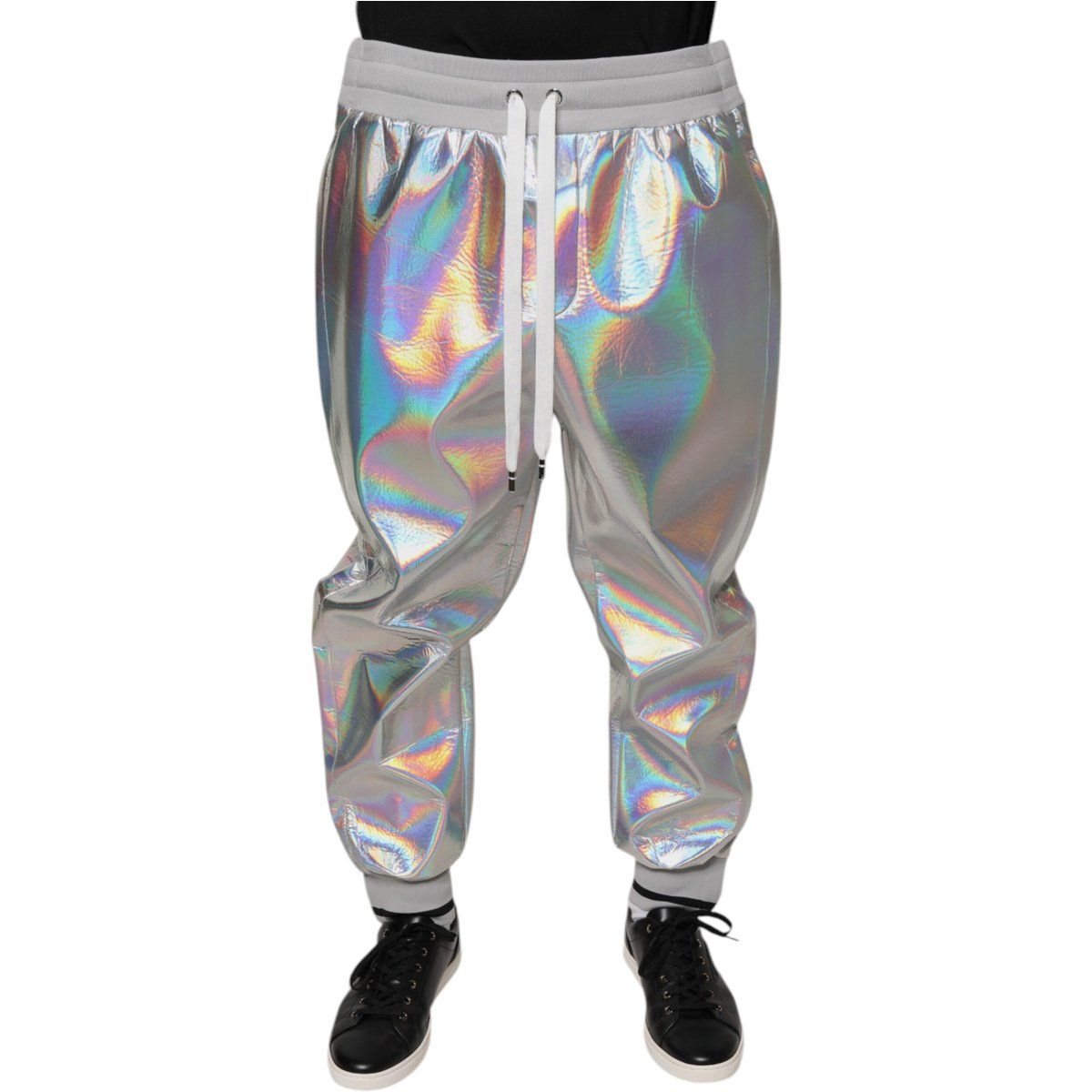 Holografische Jogginghose Silber